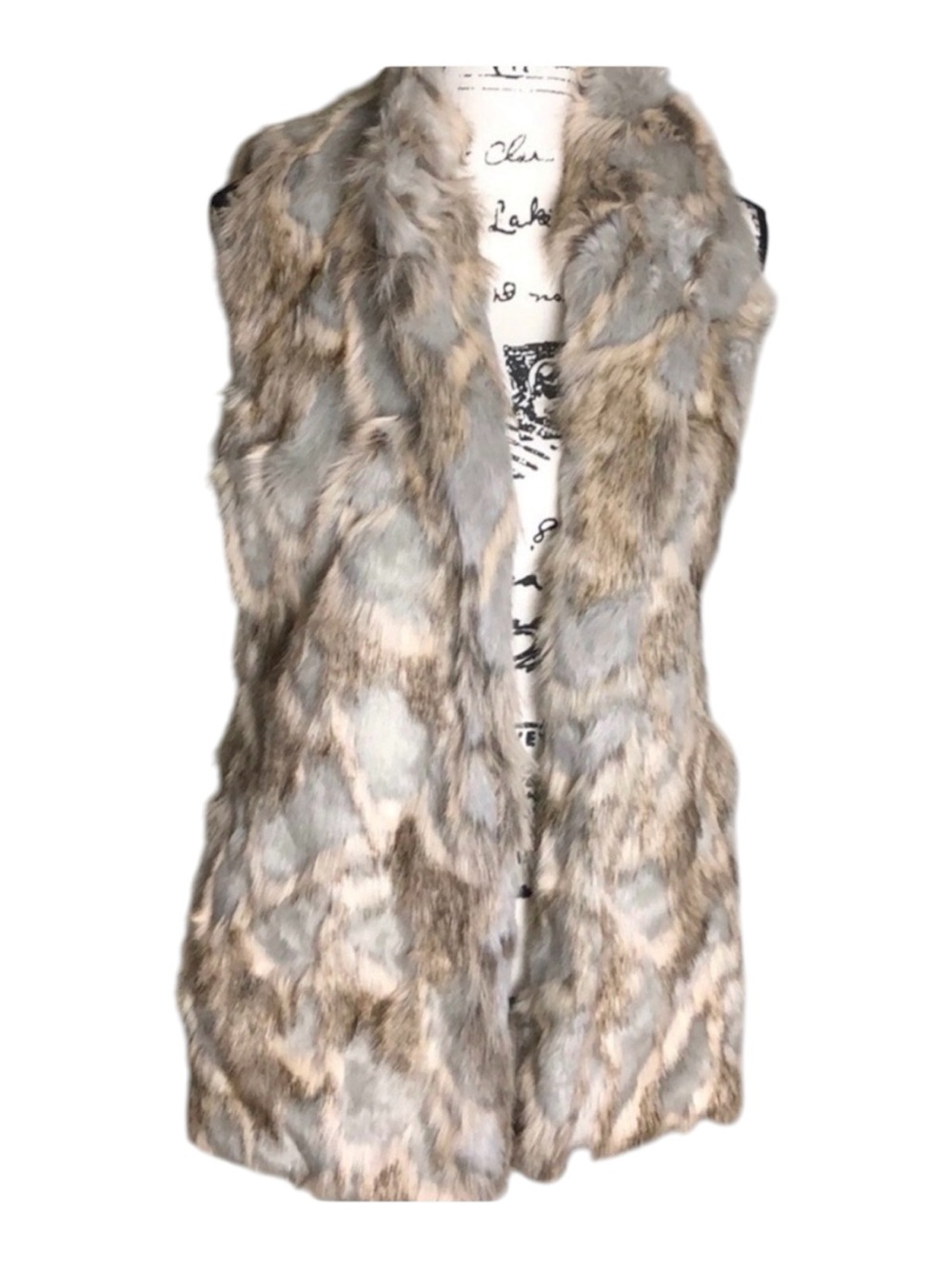Faux Fur Sleeveless Vest Size S